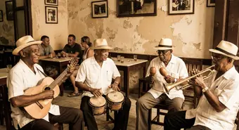 Cuban musicians playing traditional son