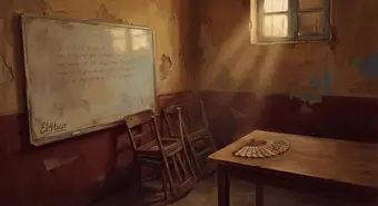 Artistic representation of El4tico's empty room, a Cuban digital project whose creators were imprisoned