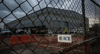 Almacén industrial siendo convertido en centro de detención de ICE en Estados Unidos
