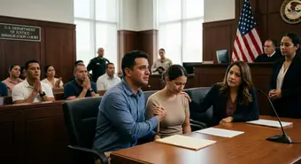 Migrantes cubanos en audiencia de corte federal de inmigración buscando justicia y esperanza