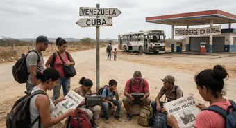 Cuban migrants at crossroads between Venezuela and Cuba during oil crisis and political change