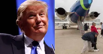 Donald Trump speaking about deportations while government data disappears