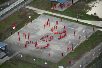 Asylum seeker detained by ICE in Florida, showing new mass detention policies