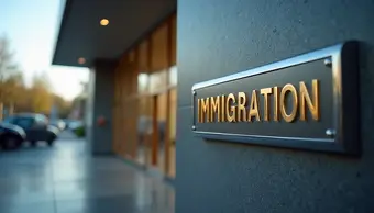 USCIS building with immigration signage