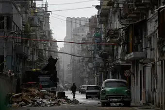 People walking through the streets of Havana during the March 2026 energy crisis