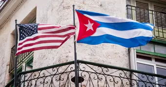 Donald Trump and the Cuban flag