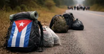 Cuban migrants waiting in the streets of Tapachula, Mexico