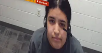 Cuban woman in immigration detention center