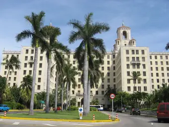 The historic Hotel Nacional de Cuba in Havana — representing the luxury hotels that remain lit while Cuban hospitals and neighborhoods suffer blackouts